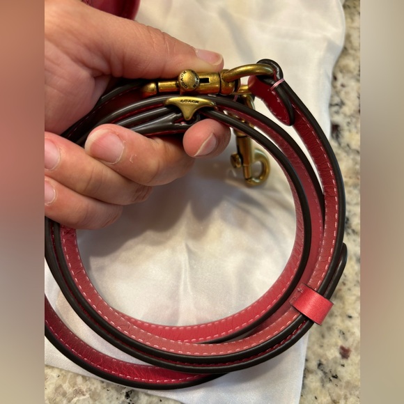 Coach Rogue 17 Original Natural Leather Bright Carmine NWT - Picture 12 of 12